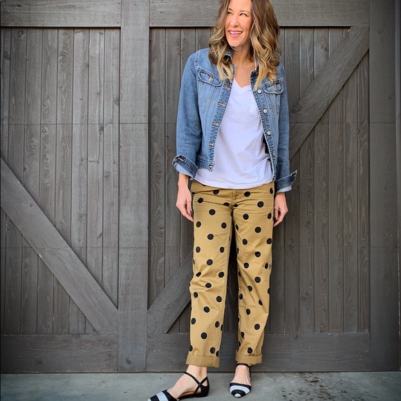 j crew polka dot chino